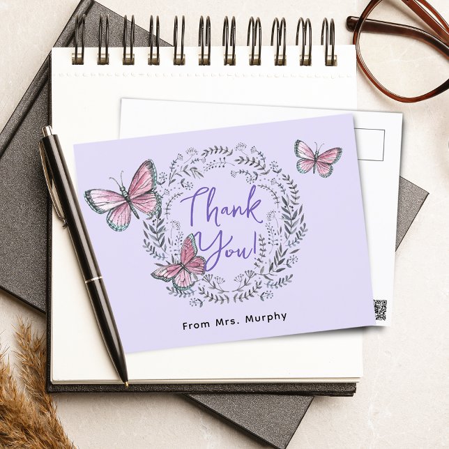 Carte Postale Merci Professeur Papillon (Créateur téléchargé)