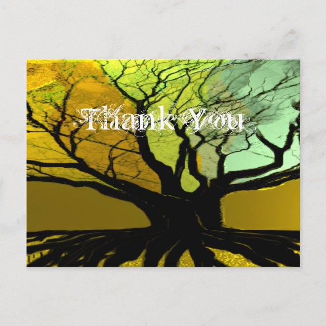 Carte Postale Merci - Racines - (Devant)