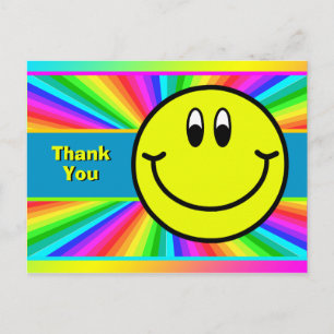 Carte postale Merci Rainbow Smiling Face Emoji