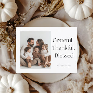 Carte Postale Merci Reconnaissant Bénis Photo de Thanksgiving