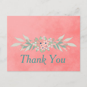 Carte Postale Merci rose