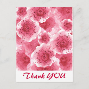 Carte Postale Merci rose du carbone