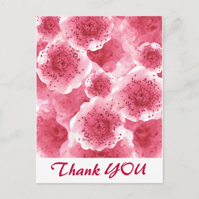 Carte Postale Merci rose du carbone (Devant)