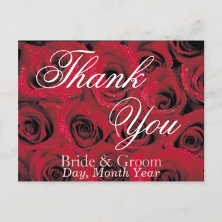Carte postale Merci Roses Rouges Profondes (1)