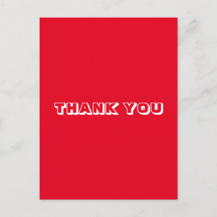 Carte Postale Merci, rouge blanc