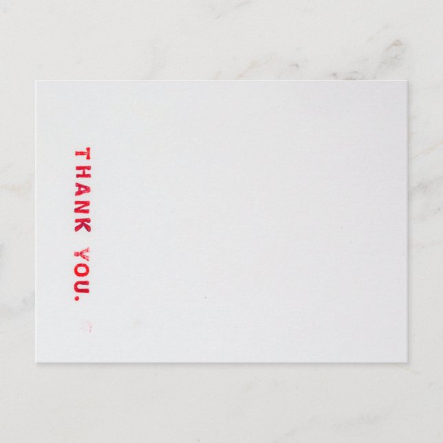 Carte Postale Merci rouge bloqué (Devant)