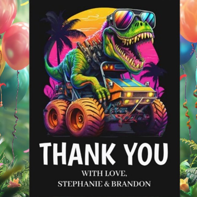 Carte Postale Merci rugissant pour la fête d'anniversaire Dino-M (Discover vibrant decorations, fun activities, and themed ideas bring your dino celebration to life)