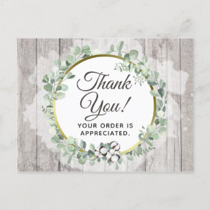 Carte Postale Merci Russe Aquarelle Sud Coton