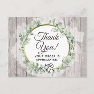 Carte Postale Merci Russe Aquarelle Sud Coton