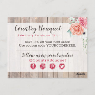 Carte Postale Merci Russe Bois Pays Ferme Roses