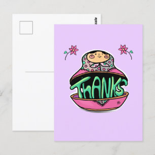 Carte Postale Merci Russian Doll