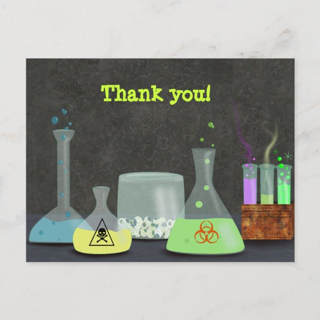 Carte postale Merci scientifique (Devant)