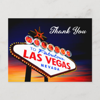 Carte Postale Merci - signe fabuleux de Las Vegas Nevada