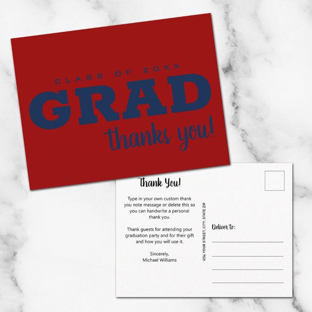 Carte Postale Merci simple d'obtention du diplôme (Créateur téléchargé)