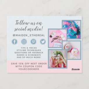 Carte Postale Merci Sirène Lune & Étoiles Mystique 4-Photo