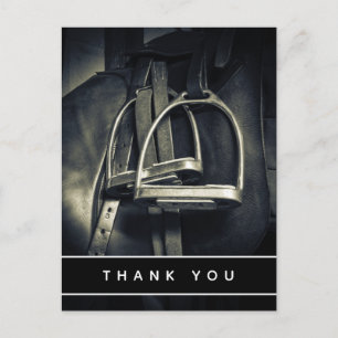 Carte Postale Merci stylé Argent Stirrups