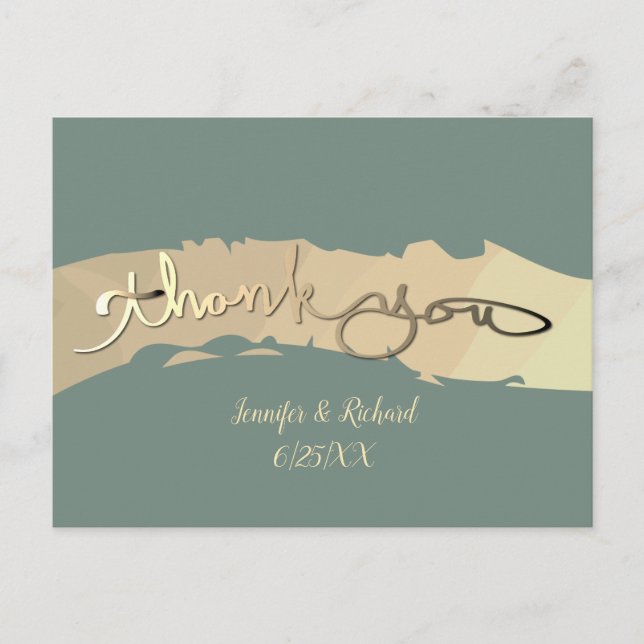 Carte Postale "Merci !" Texte manuscrit (Devant)