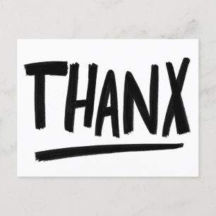 Carte Postale MERCI Traits de pinceau grossiers Merci PERSONNALI