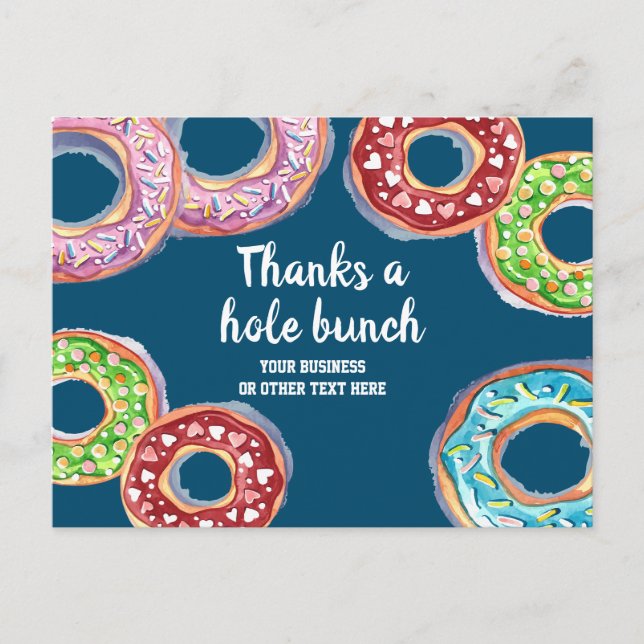 Carte Postale Merci un tas de beignet de trou personnalisé (Devant)