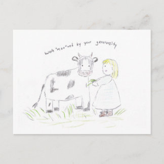 Carte Postale Merci_vache