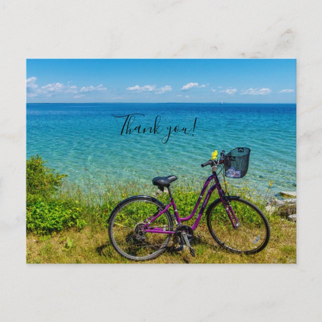 Carte postale Merci vélo de l'île Mackinac (Devant)