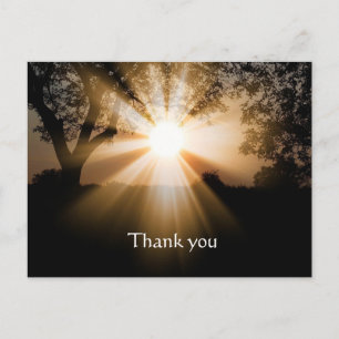Carte Postale Merci verset biblique lever de soleil Scène
