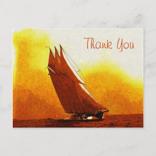 Carte postale Merci vintage Racing Yacht