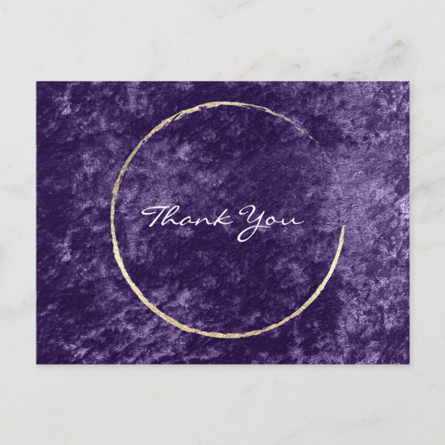 Carte Postale Merci Violet de  Velours d'or (Devant)
