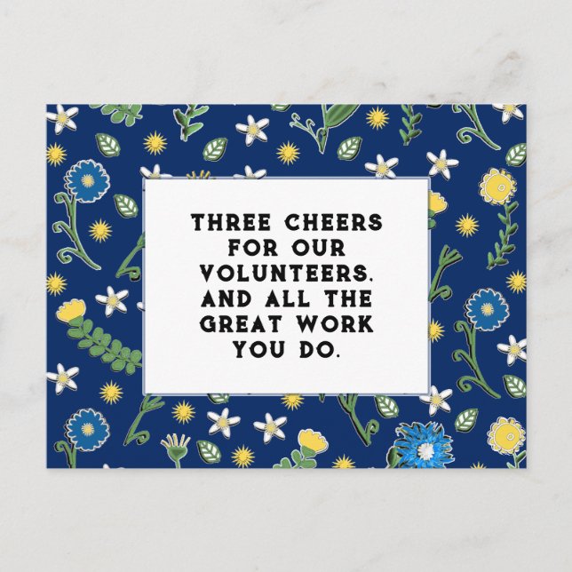 Carte Postale Merci volontaire (Devant)