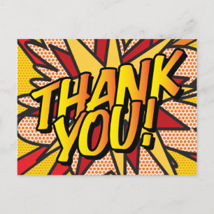 Carte Postale Merci Votre Message Voix Buble Fun Retro