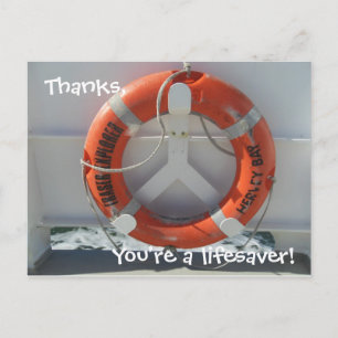 Carte Postale Merci, vous êtes un sauveteur de vie !