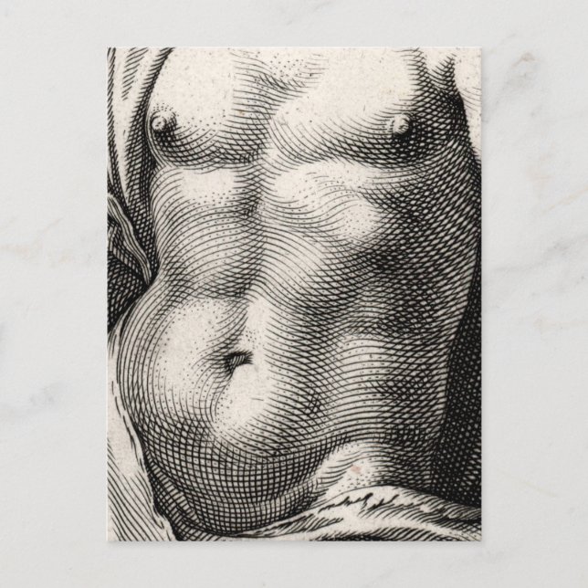 Carte Postale Mercure par Goltzius (Devant)