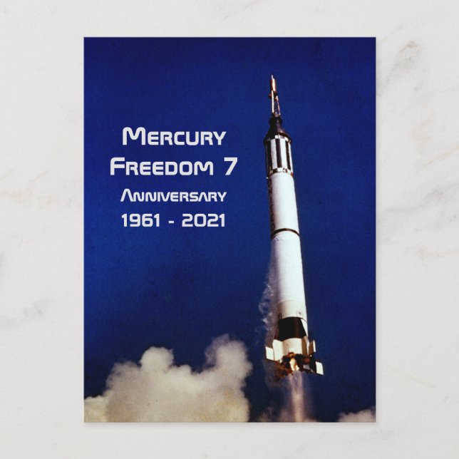 Carte Postale Mercury Freedom 7 -  60e Anniversaire (Devant)
