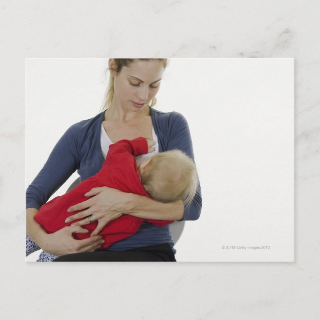 Carte Postale Mère allaitant son bébé (Devant)