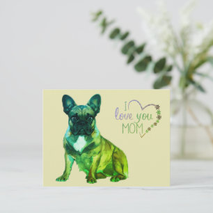 Carte Postale Mère bouledogue français Fête des mères French Bul