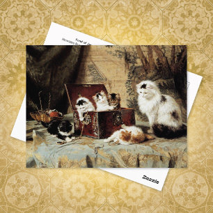 Carte Postale Mère Cat Kittens Henriëtte Ronner-Knip