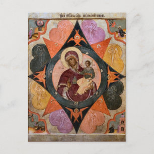 Carte Postale Mère de Dieu de l'icône orthodoxe de Bush en feu