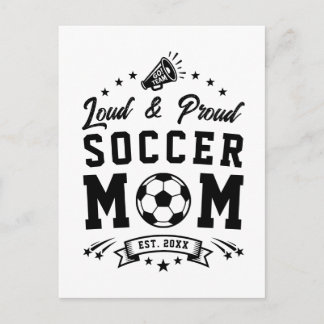 Carte Postale Mère de footballeuse fière et bruyante