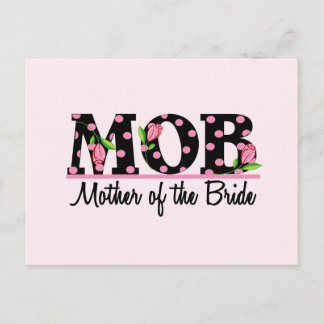 Carte Postale Mère de la mariée (MOD) Tulip Lettering