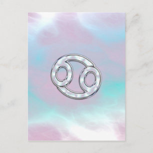 Carte Postale Mère de Pearl Style cancer Zodiac