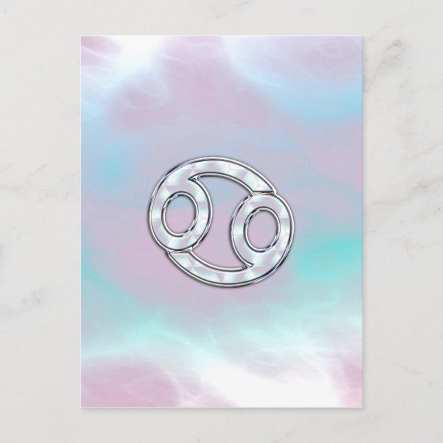 Carte Postale Mère de Pearl Style cancer Zodiac (Devant)