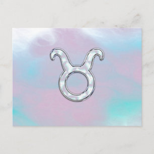 Carte Postale Mère de style perle Taurus Zodiac Horoscope
