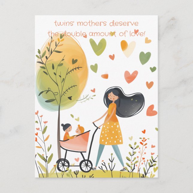 Carte Postale Mère des jumeaux (Devant)