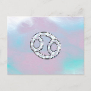 Carte Postale Mère du cancer du perle Symbole zodiaque Décor