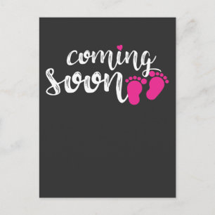 Carte Postale Mère enceinte Baby shower Sexe Révéler Grossesse