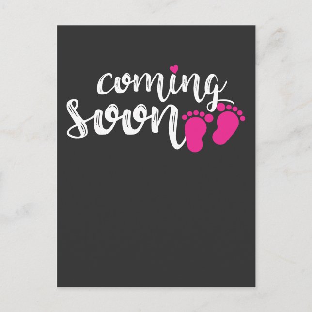 Carte Postale Mère enceinte Baby shower Sexe Révéler Grossesse (Devant)