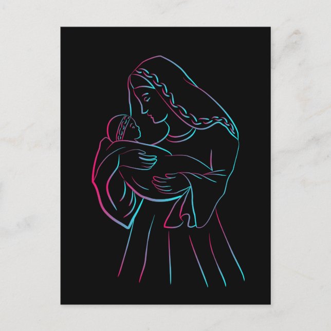 Carte postale mère et enfant (Devant)