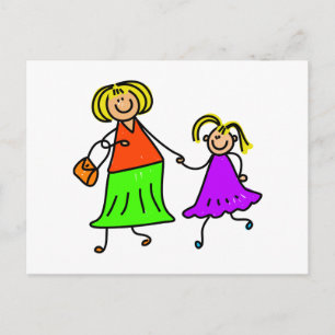 Carte Postale Mère Et Fille