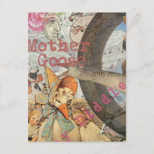 Carte Postale Mère Goose Nursery Rhyme Fairy Tale