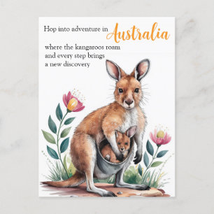 Carte Postale Mère Kangaroo
